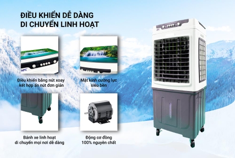 Quạt điều hòa hơi nước APE AP4001 35L Phím cơ - Số lượng ít