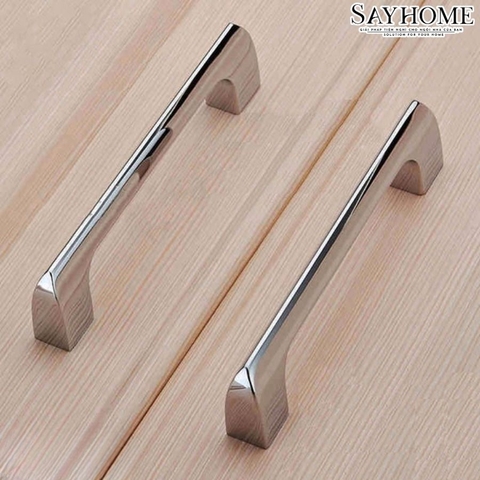 Tay nắm tủ hiện đại màu inox SH7063