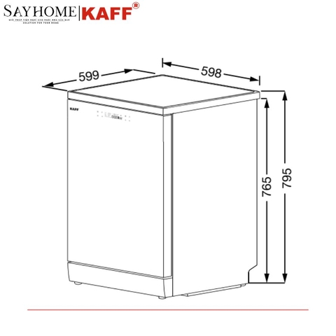 Máy rửa chén KAFF KF - SBL77805B17 GRC tại thành phố Hồ Chí Minh