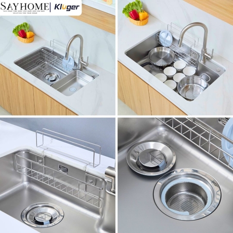 Chậu rửa chén bát 1 hố Nhật Kluger KH8050FS Basic/Plus - Hàng chính hãng