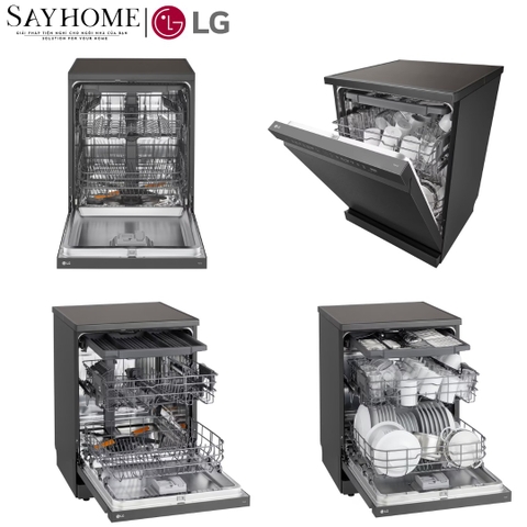 Máy rửa bát LG màu đen nhám LDN14BLA5.ABMPEVN 14 bộ đồ ăn Châu Âu - Bảo hành chính hãng