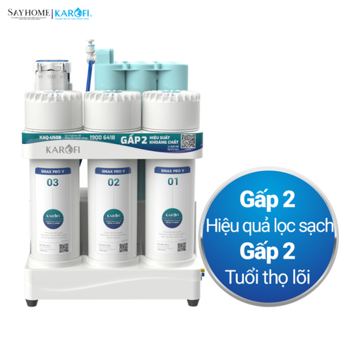 Máy lọc nước để gầm với 10 lõi lọc RO Karofi KAQ-US08 tại thành phố Hồ Chí Minh