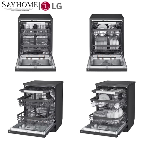 Máy rửa bát LG màu đen nhám LDT14BLA4.ABMPEVN 14 bộ đồ ăn Châu Âu - Bảo hành chính hãng