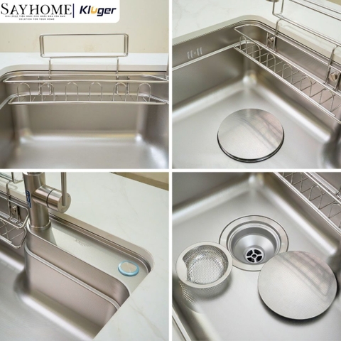 Chậu rửa chén bát 1 hố Kluger KF7848FS-DO Plus - Hàng chính hãng