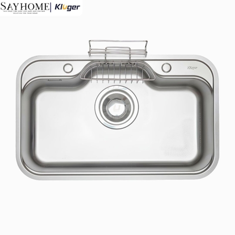 Chậu rửa chén bát 1 hố Nhật Kluger KT7848FS Basic/Plus - Hàng chính hãng