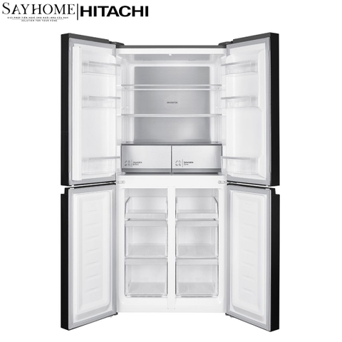 Tủ lạnh 4 cánh màu đen Hitachi HR4N7522DSDXVN 466 Lít - Hàng chính hãng