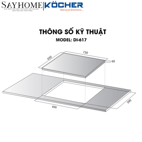 Bếp từ đôi Kocher DI 617 tại thành phố Hồ Chí Minh