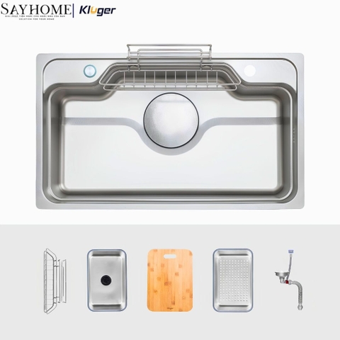 Chậu rửa chén bát 1 hố Nhật Kluger KF8248FS Plus - Hàng chính hãng