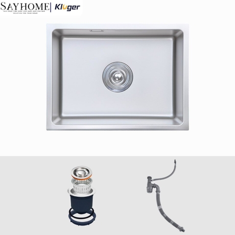 Chậu rửa chén bát 1 hố Nhật Kluger KU6045FS Basic - Hàng chính hãng
