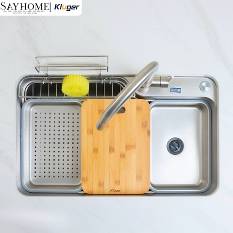 Chậu rửa chén bát 1 hố Kluger KF7848FS-DO Plus - Hàng chính hãng