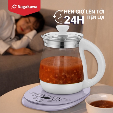 Ấm siêu tốc Nagakawa NAG0316 đa năng - Tích hợp 12 chức năng-Điều khiển cảm ứng - Bảo hành 12 tháng.