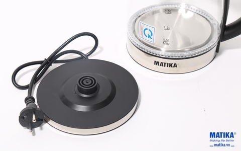 Ấm siêu tốc Matika MTK-35 thủy tinh (1,8L) - Hàng chính hãng