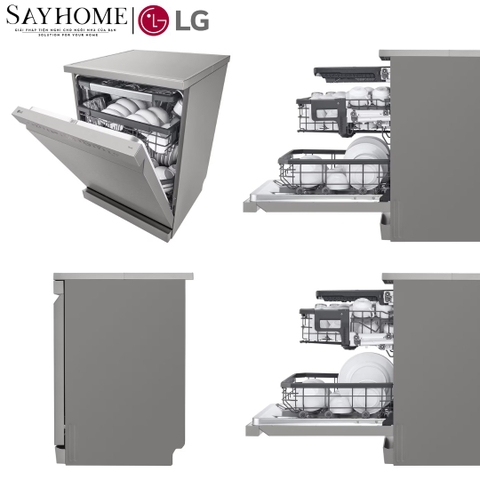 Máy rửa bát LG màu bạc ghi sáng LDT14SVA4.APVPEVN 14 bộ đồ ăn Châu Âu - Bảo hành chính hãng