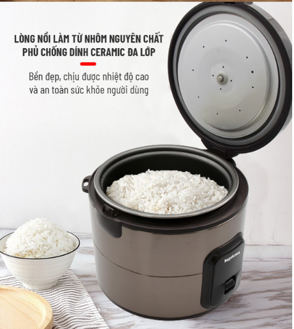 NỒI CƠM ĐIỆN NAGAKAWA NAG0133 1,8 lít - Hàng chính hãng