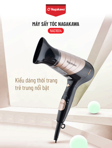 Máy Sấy Tóc Nagakawa NAG1604 (1600W) - Hàng Chính Hãng