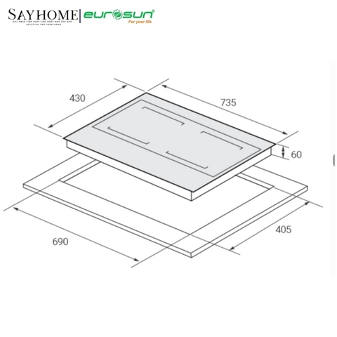 Bếp từ đôi EUROSUN EU-T210XPro tại thành phố Hồ Chí Minh