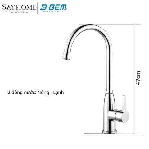Vòi rửa chén bát B-GEM BG-EH009 nóng lạnh cao cấp tại Thành phố Hồ Chí Minh