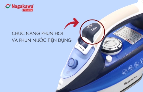 Bàn Ủi Hơi Nước Nagakawa NAG1505 - Hàng Chính Hãng