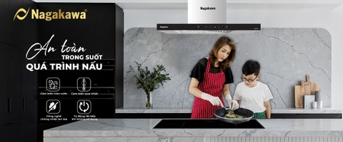 Bếp đôi điện từ Nagakawa NK2C26MB UltraSlim - Made in Malaysia - Bảo hành 5 năm