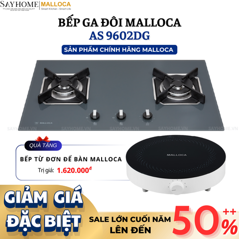 Bếp Ga đôi MALLOCA AS 9602DG - Hàng chính hãng