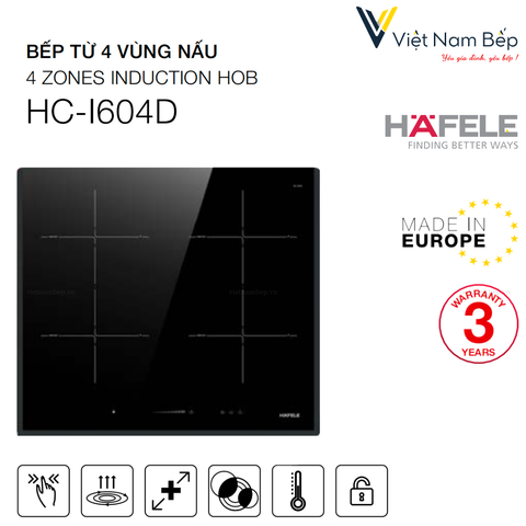 Bếp từ 4 vùng nấu HC-I604D - Hàng chính hãng HAFELE