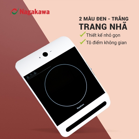 Bếp từ Nagakawa NAG0712 (2200W) điều khiển cảm ứng 2 hướng - Hàng chính hãng