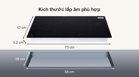 Bếp điện từ kết hợp đôi PRAMIE 2108