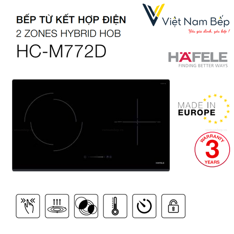 Bếp điện từ kết hợp đôi HC-M772D - Hàng chính hãng HAFELE