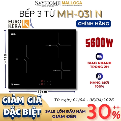 Bếp 03 từ Malloca MH-03I N - Hàng chính hãng
