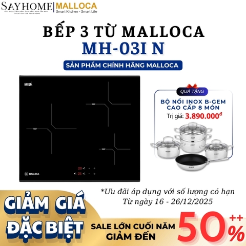 Bếp 03 từ Malloca MH-03I N - Hàng chính hãng Malloca