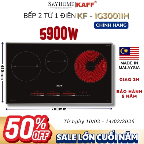Bếp điện từ KAFF KF-IG3001IH 3 vùng nấu - Bảo hành chính hãng 5 năm