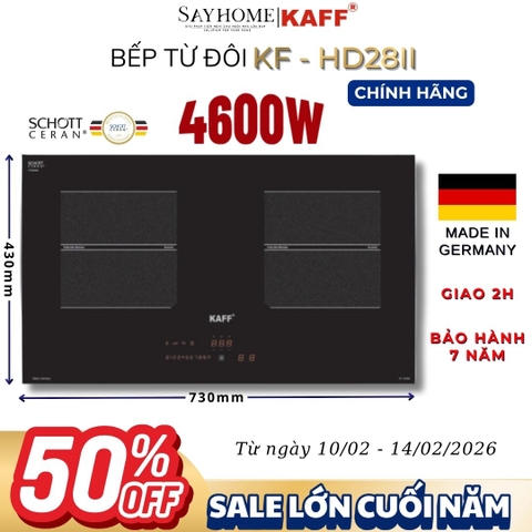 Bếp từ đôi KAFF KF-HD28II - Bảo hành chính hãng 7 năm