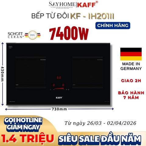 Bếp từ đôi KAFF KF-IH201II - Bảo hành chính hãng 7 năm