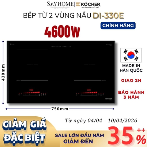 Bếp từ đôi Kocher DI-330E -  Bảo hành 3 năm