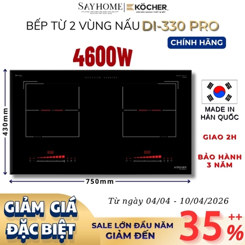 Bếp từ đôi Kocher DI-330Pro-  Bảo hành 3 năm