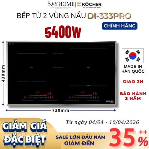 Bếp từ đôi Kocher DI-333Pro -  Bảo hành 3 năm