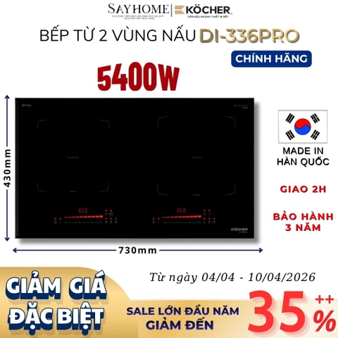 Bếp từ đôi Kocher DI-336PRO - BH 3 năm