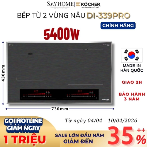 Bếp từ đôi Kocher DI-339PRO - BH 3 năm