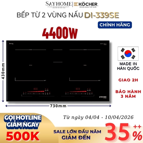 Bếp từ đôi Kocher DI-339SE - BH 3 năm