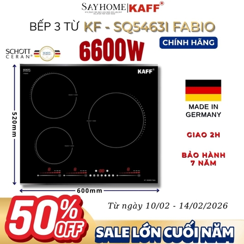 Bếp từ KAFF KF-SQ5463I Fabio 3 vùng nấu- Bảo hàng chính hãn 7 năm