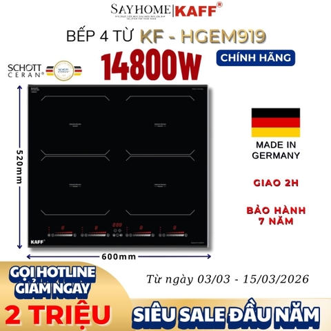 Bếp từ đa điểm KAFF KF-HGEM919 - Bảo hành chính hãng 7 năm