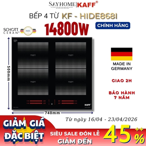 Bếp từ đa điểm KAFF KF–HIDE868I - Bảo hành chính hãng 7 năm
