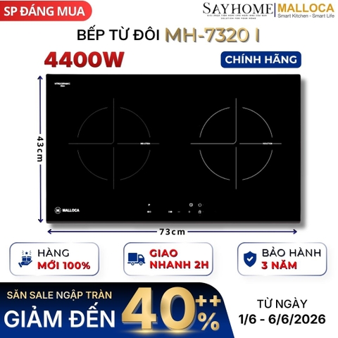 Bếp từ đôi MALLOCA MH-7320 I - Hàng chính hãng
