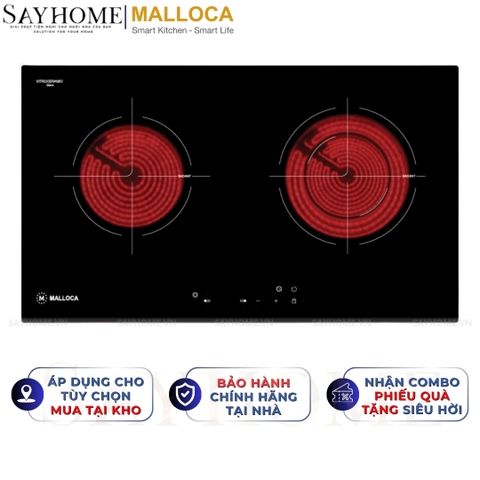 Bếp điện đôi MALLOCA MH-7320 R - Hàng chính hãng