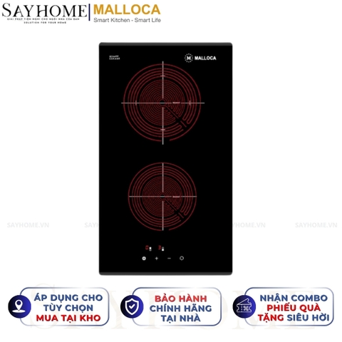 Bếp điện đôi Domino Malloca MDR 302 - Hàng chính hãng Malloca
