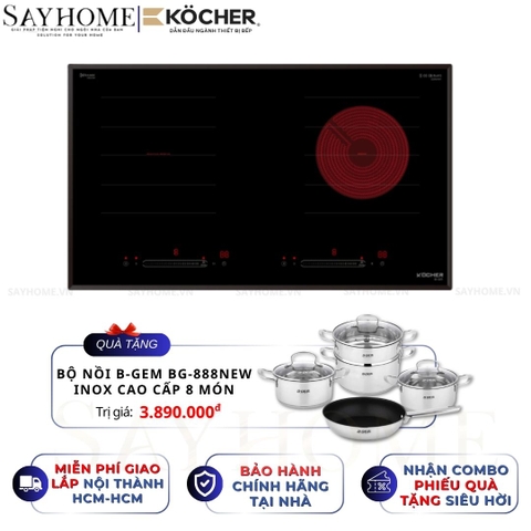 Bếp điện từ 2 vùng nấu Kocher EI-221 - BH 3 năm