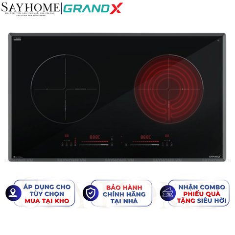 Bếp điện từ đôi GRANDX GX E795Lux Series 7 - Bảo hành chính hãng 4 năm
