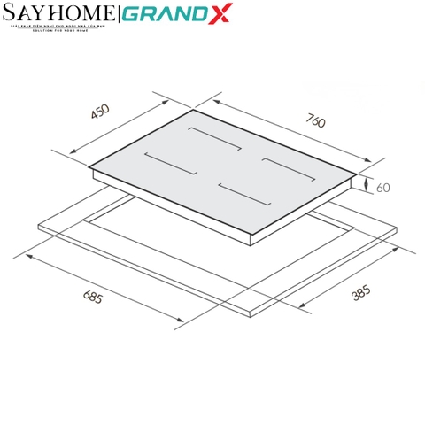 Bếp điện từ đôi GRANDX GX E795Lux Series 7 - Bảo hành chính hãng 4 năm