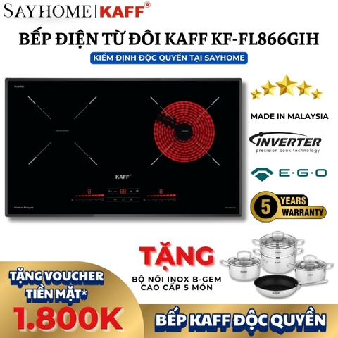 Bếp điện từ đôi KAFF KF-FL866GIH - Bảo hành chính hãng tại nhà 5 năm