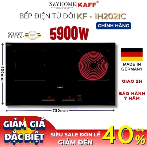 Bếp điện từ đôi KAFF KF-IH202IC - Bảo hành chính hãng 7 năm